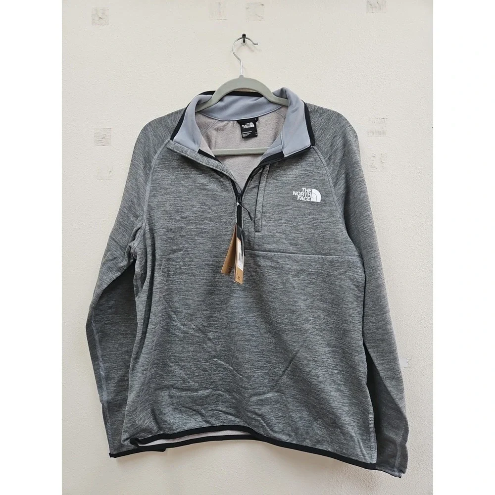 The North Face Men's Canyonlands 1/2 Zip Fleece Jacket Medium Grey Heather New